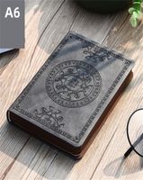 Portable Vintage Pattern PU Leather Notebook Diary Notepad Stationery Gift 220303