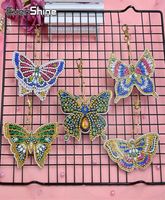 5D Diamond Painting Keychain Butterfly Diamond Embroidery Sp...