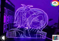 Anime 3D Light Attack on Titan Hange Zoe Lamp para decoración del hogar Regalo de cumpleaños Manga Noche