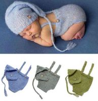 Pantalones de capó de mohair de mano de mano de mano en el regalo de baby shower pogografía para bebés T220727