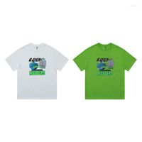 Camisetas para hombres Camiseta Ader Mujeres Corea Fashion Earth Eartes Alien Alien Alien￭genas Tendencia de cuello redondo suelto Algod￳n