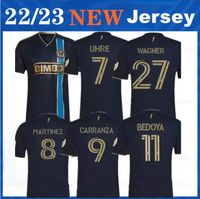 22 23 필라델피아 유니언 축구 유니폼 홈 2022 2023 MLS UHRE Martinez Carranza Bedoya Mbaizo Santos Wagner Fontana Futbol Camisetas 버전 Del Jugador