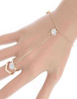 Goudkleurige strass vinger ketting armband mode dames meisjes persoonlijkheid charmarme armbanden sieraden accessoires