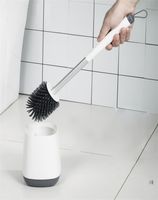 TPR Toilet Brush Moused Floor Thlowing Ferramenta de limpeza banheiro doméstico Longa alça limpa Acessórios suaves 210423