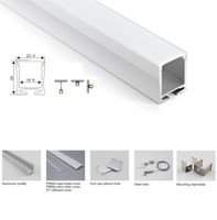 100 X 1M setslot Office lighting led aluminium profile and Al6063 Ushape alu led profile for wall or ceiling lighting