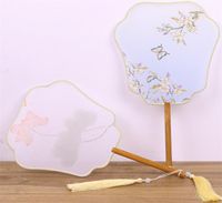 Chinese style gift embroidered round fan souvenir keepsake d...