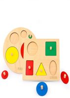Juguetes de madera Montessori Panel de geometría de agarre niños preescolar para niños Puzzle Math Toy Educational Toys for Children 21