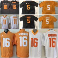 NCAA Tennessee Волонтеры 5 Хендон Хукер Колледж Колледж Футбольные майки 16 Пейтон Мэннинг 11 Университет Джошуа Доббса все сшитые команды Цвет серого оранжевого белого цвета