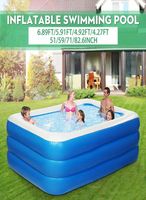 1321M Large Inflatable Portable Swimming Pool Adults Kids Po...
