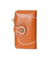 2020 portfele Mała wosk olej skórzana marka mody kobiety damskie torba na kartę sprzęgła żeńska torebka klips Slim Portfel