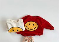Millancel Bodysuit Sports Style Boys Big Smile Face Infant Girls Rous Baby One Piece 210309195m