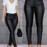 Kadınlar pantolon s deri siyah seksi streç gövdeli pantolon yüksek bel uzun gündelik kalem artı boyut s 3xl l221118