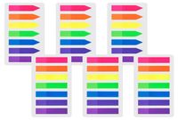 NOTE 840pcs Schede indicizzate appiccicose scritti a freccia piatta colorata flag per marcatori per i libri di classe Home Office School