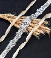 Bröllopssashes Trixy S442 Luxury Silver Diamond Belt Rhinestone Crystal Dress Dekorativ brud för tillbehör