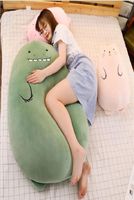 50 cm de travesseiro de dinossauros Brinquedos de pel￺cia para bonecas de porco fofinho cama de garotas segurando uma boneca adormecida almofada de travesseiro comprido boneca