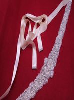 Ceintures de ceinture de mari￩e 2017 avec strass et perles pour robes de mari￩e f￪te formelle de bonne qualit￩ par la main et la fabrication sur mesure