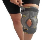 Support du genou en tricot ritmic avec charnières Strains de l'arthrite ouverte complètes et la tendinite Soutien du ligament Bandes Velcro Q2438690