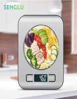 Échelle de cuisine avec l'écran LCD Affichage numérique Scale alimentaire Scale de poids Grams et Oz pour la perte de poids Cuire des échelles précises et précises 220727