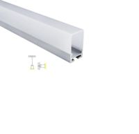 100 x 1m Setslot 6000 Série LED de perfil de alumínio e canal ALU de 33 mm de profundidade para lâmpadas pendentes ou suspensas