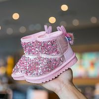 أزياء الأطفال بوي بوي جيرلز أحذية شتوية أحذية دافئة القطنية داخل الأطفال غير انزلاق للأطفال لطفل لطيف boot202k
