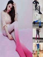 Modefrauen Stretch Strumpfhosen Mädchen Strümpfe Stück Hosen Gradientenfarbe Socken YF070 L2207142064201