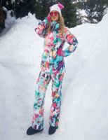 Garnitury narciarskie Kobiety dla kobiet ciepłe wiatroodporne spodnie snowboardowe spodnie kurtki mody Wodoodporne zestaw do L221008