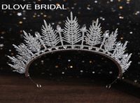 Foglie di corona di lusso Tiara da sposa di alta qualità un unico copricapo per capelli per feste per matrimoni di cristallo di epacket