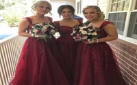 Vestidos Largos Dama Honor Color Vino por a precios baratos | DHgate