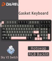 Claviers Dareu A98 Wired Mechanical Keyboard PC Gamer Gamer Linear Switch 98 touches Swappable Joint RGB Macro Set KB Gamer Accessories 2