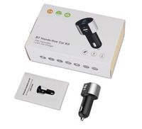2021 DHL Topquality Wireless Car Bluetooth FM Transmissor Radio Adaptercar Kit de carga USB Black Mp3 player LED Display Digital