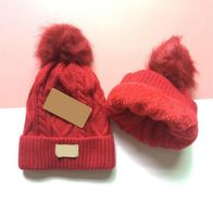 Модные кепки снежные шляпы Quality Толстый плюшевый шарик тканый зимняя зима тепло