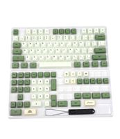Matcha Dye Sub ZDA PBT Keycap semelhante ao teclado russo coreano japonês coreano 104 87 61 Melody 96 KBD75 ID80 GK64 68 SP84