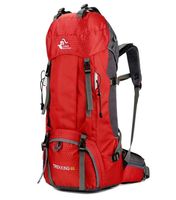 ナイト60Lキャンプハイキングバックパックアウトドアバッグツーリストバックパック雨が降る登山用ナイロンスポーツバッグ220