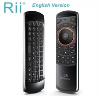 Claviers originaux RII Mini I25 24Hz Air Mouse Remote Control avec clavier anglais pour PC Smart TV Box Android HTPC IP Fire 221