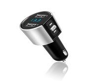 Novo Encarrete de High Gality Incar Bluetooth FM Adaptador de rádio Kit de carro preto mp3 player USB Charge DHL UPS