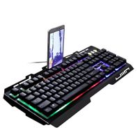 Teclado G700 Notebook Wired Computadora Manipulador Feel Metal Luminoso Tel￩fono m￳vil Keyboard