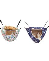 Kedi Yatak Mobilya Kafesi Hammock Çift Katman Yumuşak Peluş Asma Evcil Hayvan Yatağı İç Mekan Kedileri Yavru Kedi Hamster