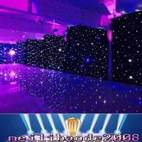 3mx6m LED Wedding Party Curtain LED Star Cloth Black Stage B...