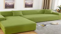 1234 Столпное сгущение эластичное диван -крышка Spandex Современный полиэфирный угловой диван диван