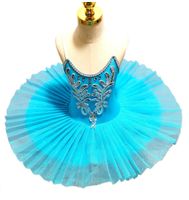 Balé Blue Tutu Salia Balé para Children039s Swan Lake Traje Kids Belly Dance Trajes Stage Performance Dress 220609