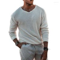 Camisetas masculinas outono/inverno 2022 malhas casuais roupas de manga longa de moda slim slim street desgaste