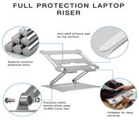 Só de laptop ajustável de liga de alumínio portátil dobramento para notebook MacBook Surfuta de levantamento de refrigeração do suporte de resfriamento AA22