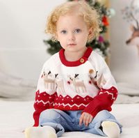 카디건 가을 가을 겨울 소년 소녀 크리스마스 엘크 엘크 롱 슬리브 만화 니트 스웨터 소년 여자 아기 아이 스웨터 스카이를위한 스웨터