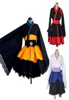 Naruto Akatsuki Uzumaki Naruto Cosplay Costume Lolita Dress Kimono Robe Women Men Anime Cosplay Uniforms di Halloween Party300A