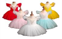 Longue robe de ballet jupes tutu costumes de ventre vêtements de danse pour les enfants Performance 220609