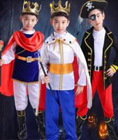 Çocuk Giysileri Seti Erkekler Prens Charming Costume Çocuk Cadılar Bayramı Sahnesi Oyun Kostümleri Partisi Cosplay Giyim Q0910