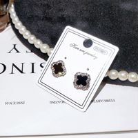 Mode Clover Stud Designer Ohrringe f￼r Frauen 4 Bl￤tterblume 925 Silbernadel Einfache klassische elegante Kristall -Diamant -Ohrring -Ohrringschmuck