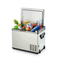 50L CAR ثلاجة الثلاجة الثلاجة الثلاجة فريزر 12V-24V لفان RV Home استخدام النزهة التخييم المبرد H220510