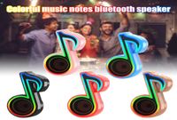 RGB Glare Bluetooth Speaker Mini Portable Music Note Shape S...