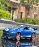 Diecast Model Car 1 32 Simulazione ad alta simulazione Supercar Ford Mustang Shelby GT500 Pull Back Kid Toy Toy 4 Open Door Children039s regalo